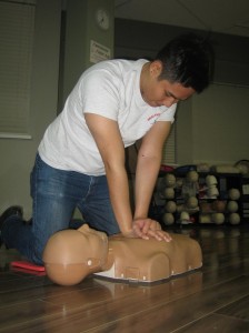 Chest compressions and ventilations